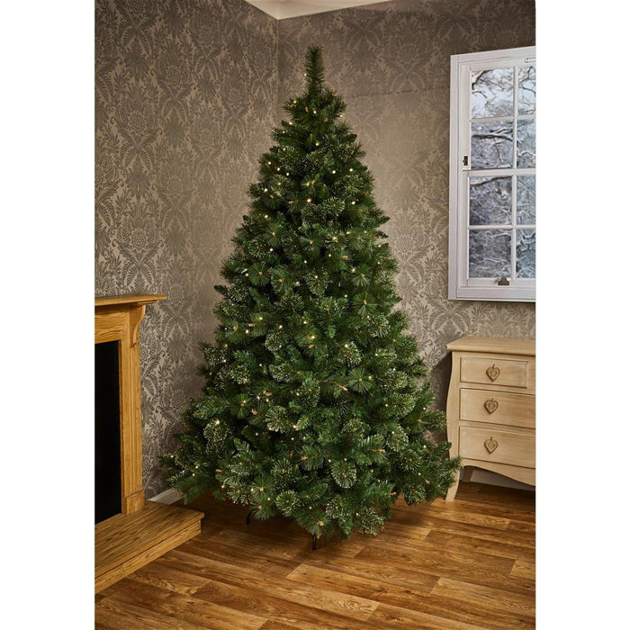The Seasonal Aisle Pre Lit Ridgemere 6ft Green Pine Artificial